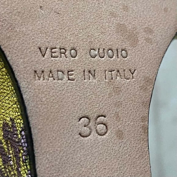 $940 LA DoubleJ Made in Italy Suede Leather Floral Ankle Strap Wedge Sandals 6 - Picture 12 of 13